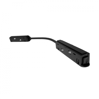 Токопроводящий коннектор для магнитных трековых систем Угловой 48V чёрный