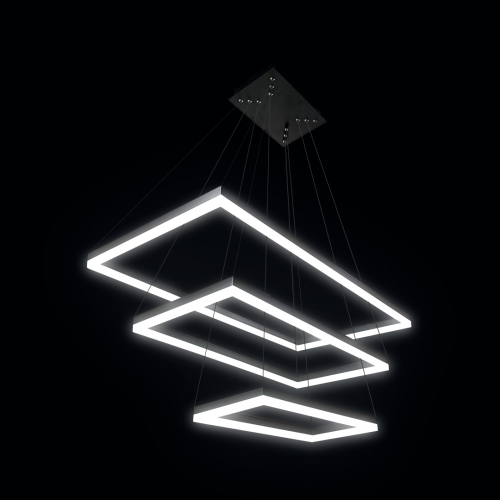 Энергосберегающий светодиодный подвесной интеллектуальный светильник LD202/3 SV 196W чёрный