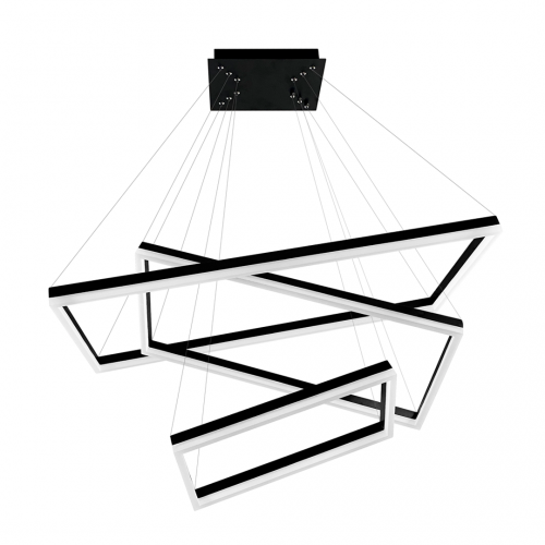 Энергосберегающий светодиодный подвесной интеллектуальный светильник LD202/3 SV 196W чёрный