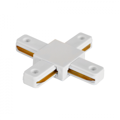 Соединитель шинопровода TRK002 X-образный белый